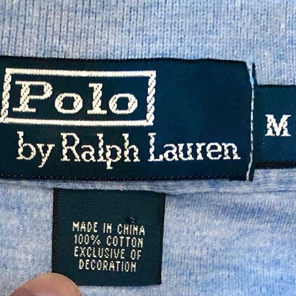 Polo by Ralph Lauren Short Sleeve Polo in Light Blue Heather Men’s M - Picture 5 of 6